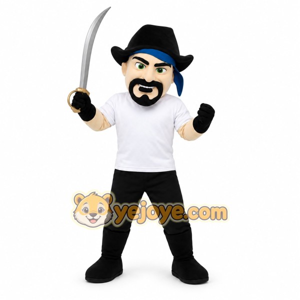Black Pirate Mascot Costume