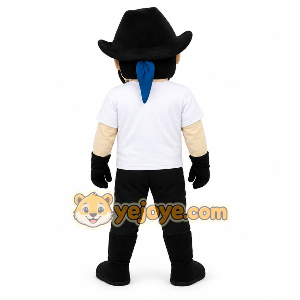 Black Pirate Mascot Costume Black Pirate Mascot Costume