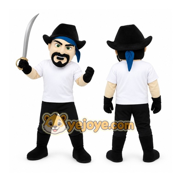 Black Pirate Mascot Costume
