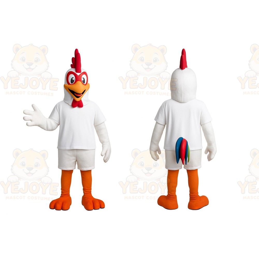 White Chicken Mascot Costume