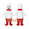 White and Red Character Mascot Costume White and Red Character Mascot Costume