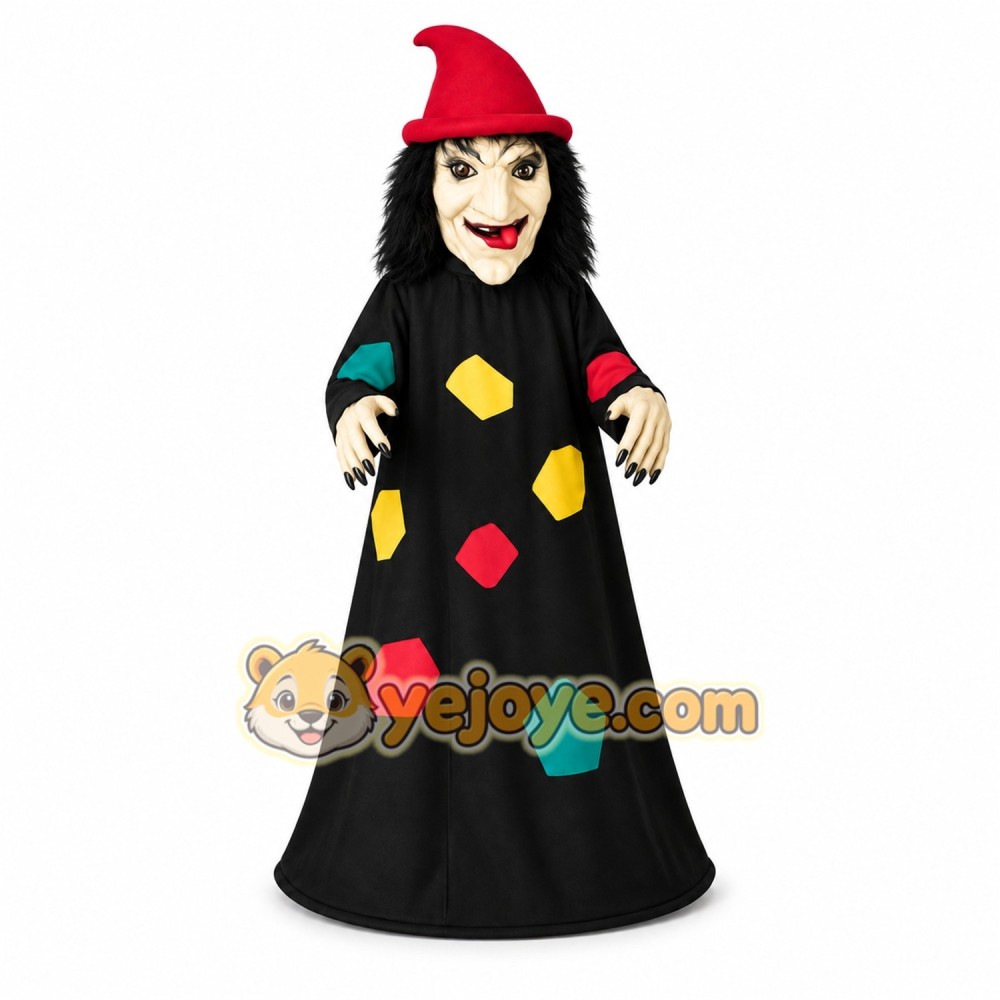Black Witch Mascot Costume Black Witch Mascot Costume