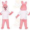 Pink Bunny Mascot Costume