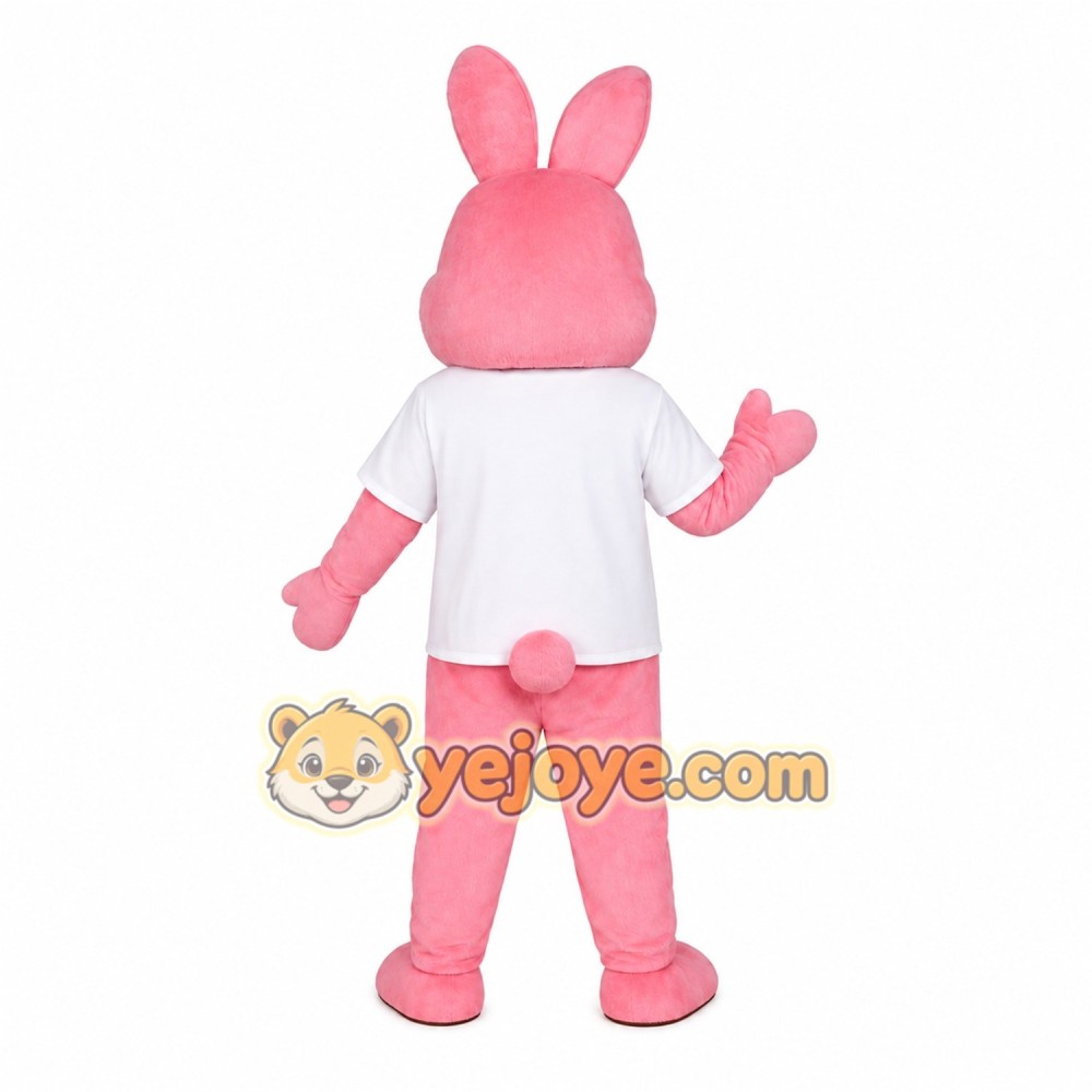 Pink Bunny Mascot Costume Pink Bunny Mascot Costume