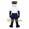 Blue Captain Mascot Costume Blue Captain Mascot Costume