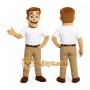Brown Character Mascot Costume