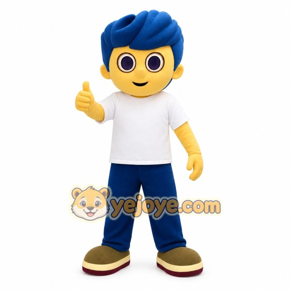 Blue Character Mascot Costume