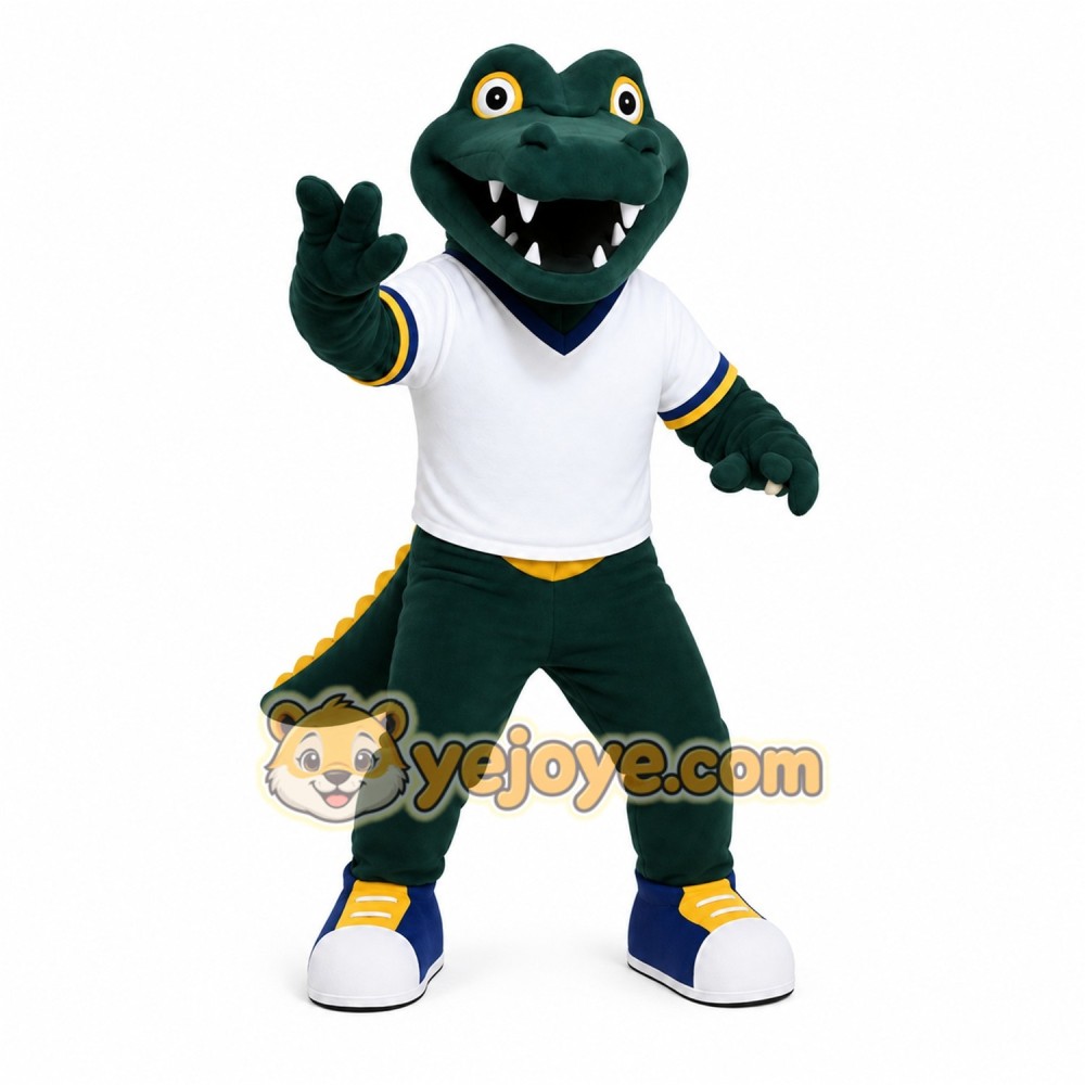 Green Alligator Mascot Costume