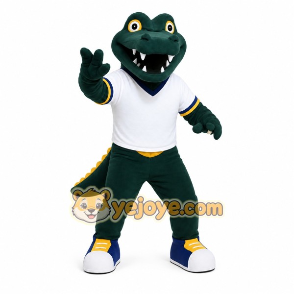 Green Alligator Mascot Costume Green Alligator Mascot Costume