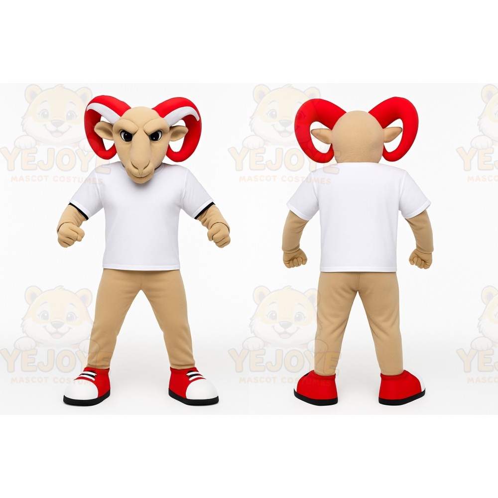 Brown Ram Mascot Costume