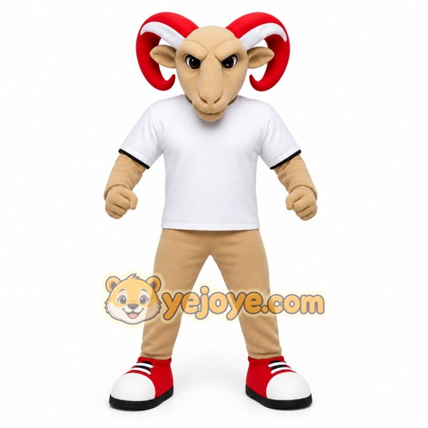 Brown Ram Mascot Costume Brown Ram Mascot Costume
