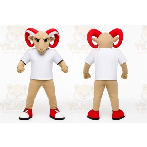 Brown Ram Mascot Costume