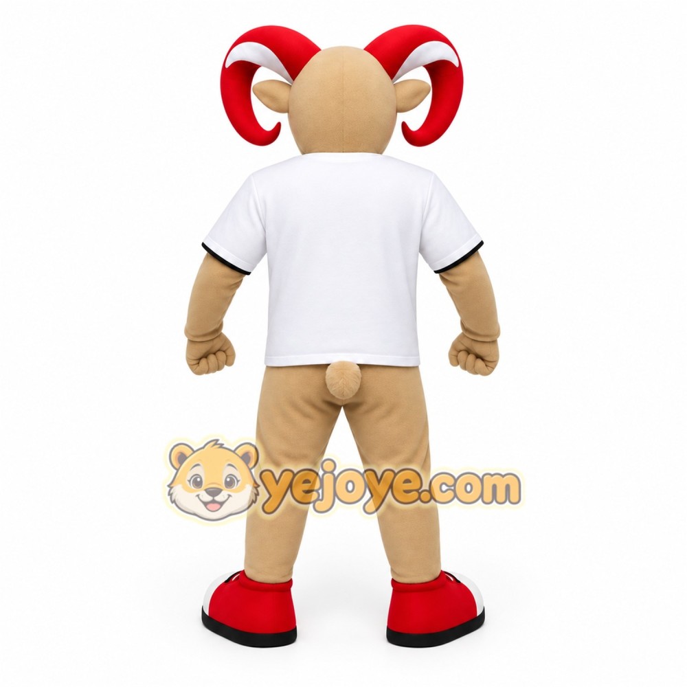 Brown Ram Mascot Costume Brown Ram Mascot Costume