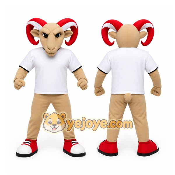 Brown Ram Mascot Costume
