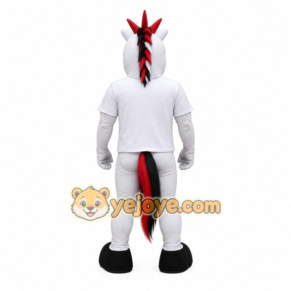 White Unicorn Mascot Costume White Unicorn Mascot Costume
