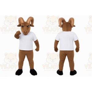 Brown Ram Mascot Costume