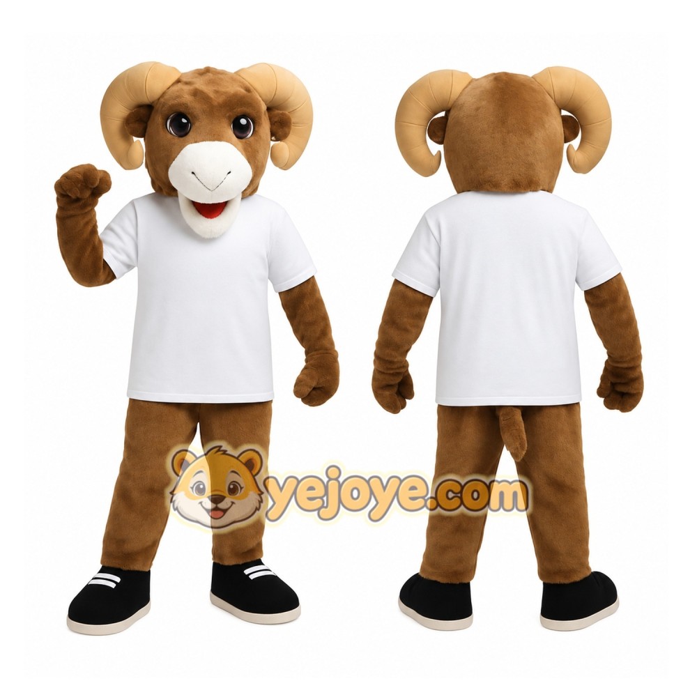 Brown Ram Mascot Costume Brown Ram Mascot Costume