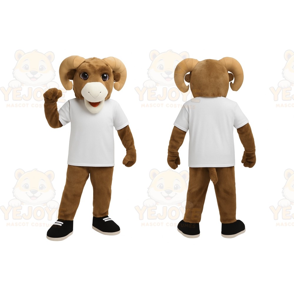Brown Ram Mascot Costume