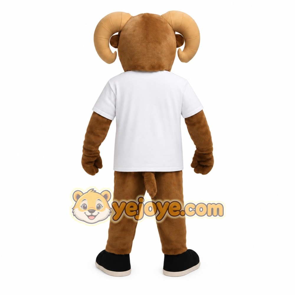 Brown Ram Mascot Costume Brown Ram Mascot Costume