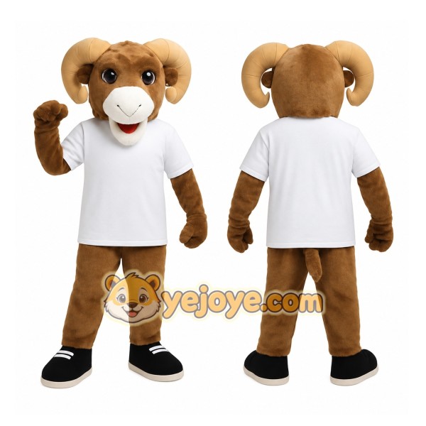 Brown Ram Mascot Costume
