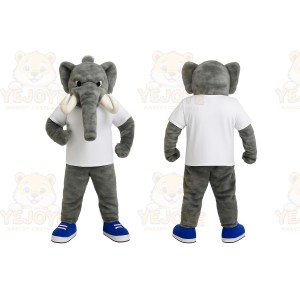 Gray Elephant Mascot Costume