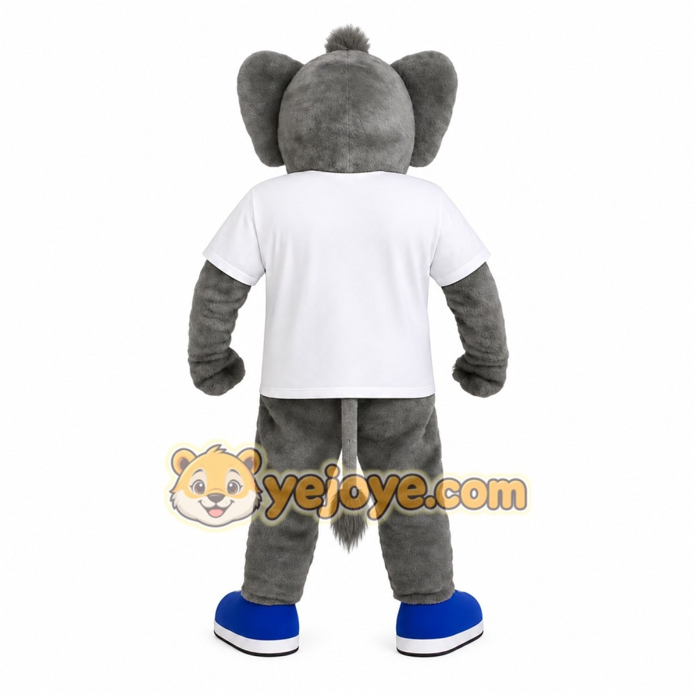 Gray Elephant Mascot Costume