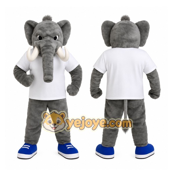 Gray Elephant Mascot Costume