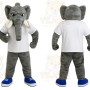 Gray Elephant Mascot Costume