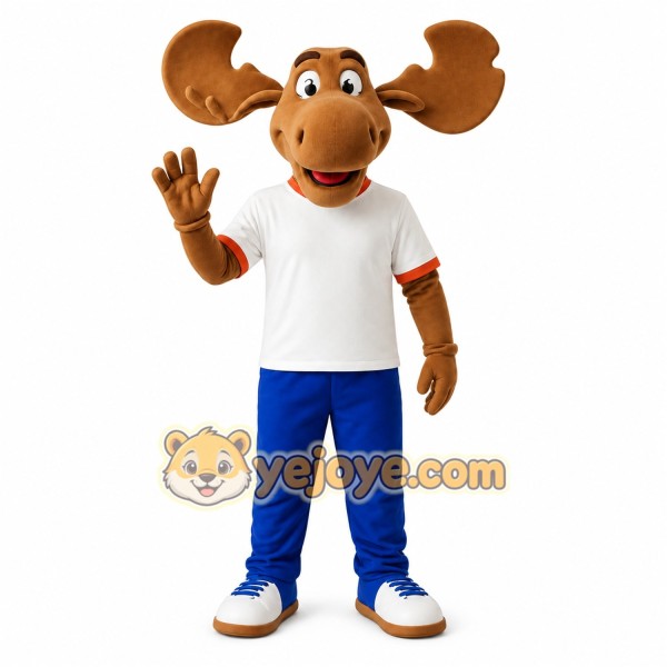 Brown Moose Mascot Costume