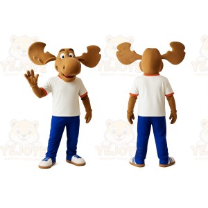 Brown Moose Mascot Costume