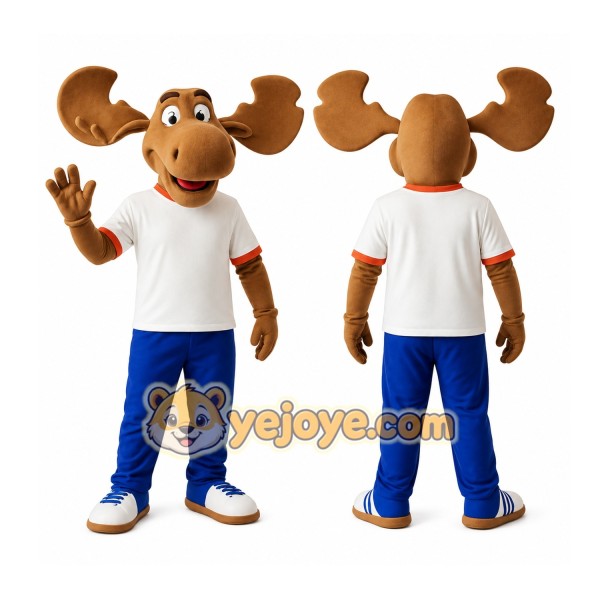 Brown Moose Mascot Costume