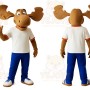 Brown Moose Mascot Costume
