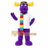 Purple Moose Mascot Costume