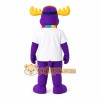 Purple Moose Mascot Costume