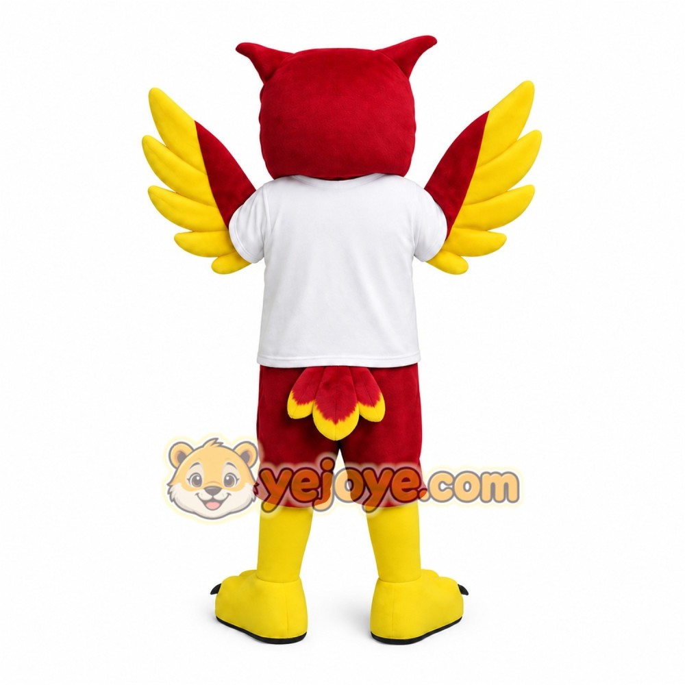Red Owl Mascot Costume Red Owl Mascot Costume