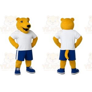 Yellow Lion Mascot Costume
