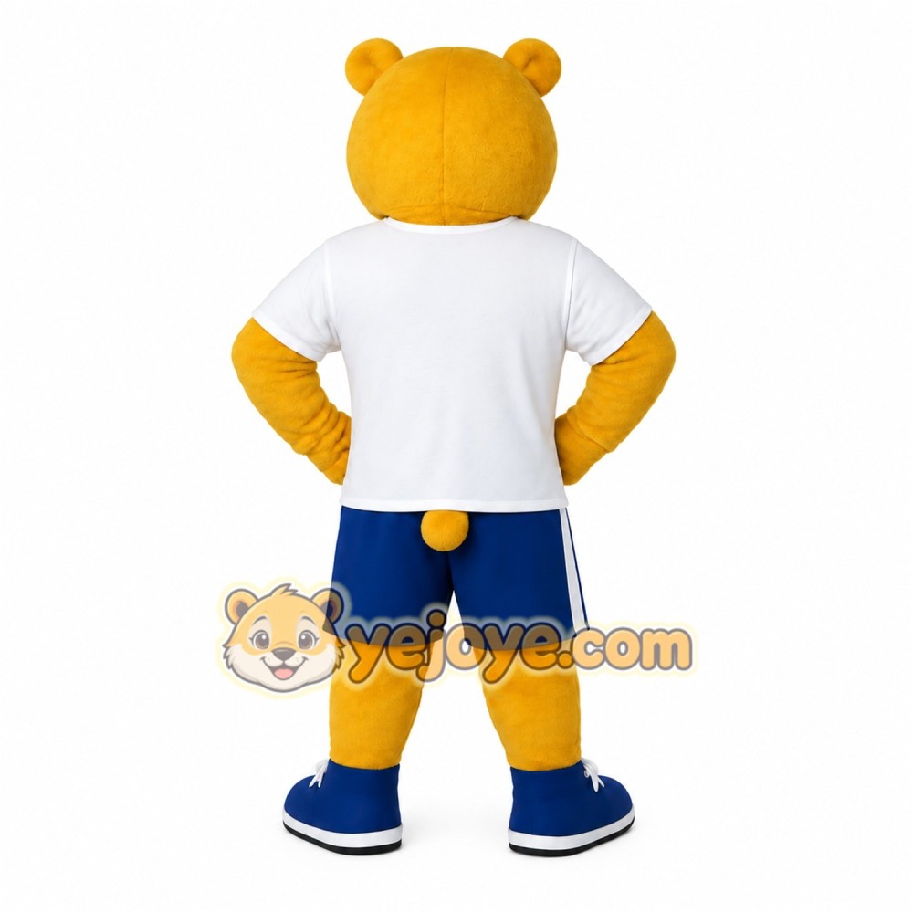 Yellow Lion Mascot Costume