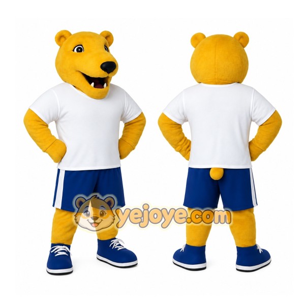 Yellow Lion Mascot Costume