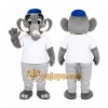 Gray Elephant Mascot Costume Gray Elephant Mascot Costume