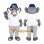 Gray Elephant Mascot Costume
