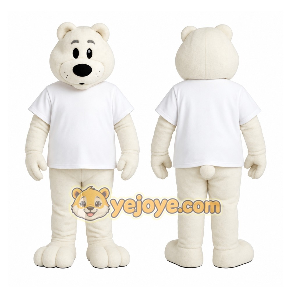 White Bear Mascot Costume White Bear Mascot Costume
