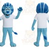 Blue Lion Mascot Costume