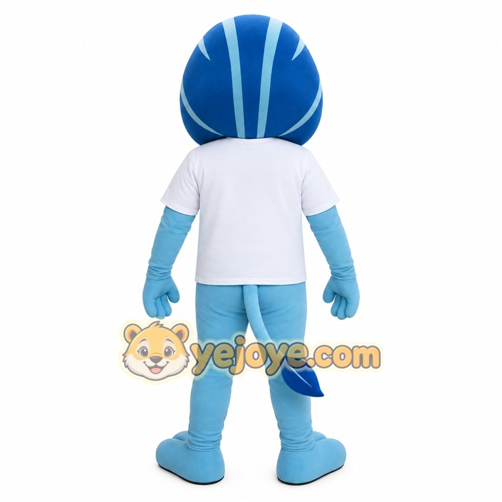 Blue Lion Mascot Costume Blue Lion Mascot Costume