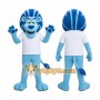Blue Lion Mascot Costume
