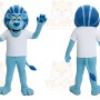 Blue Lion Mascot Costume