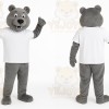 Gray Bear Mascot Costume