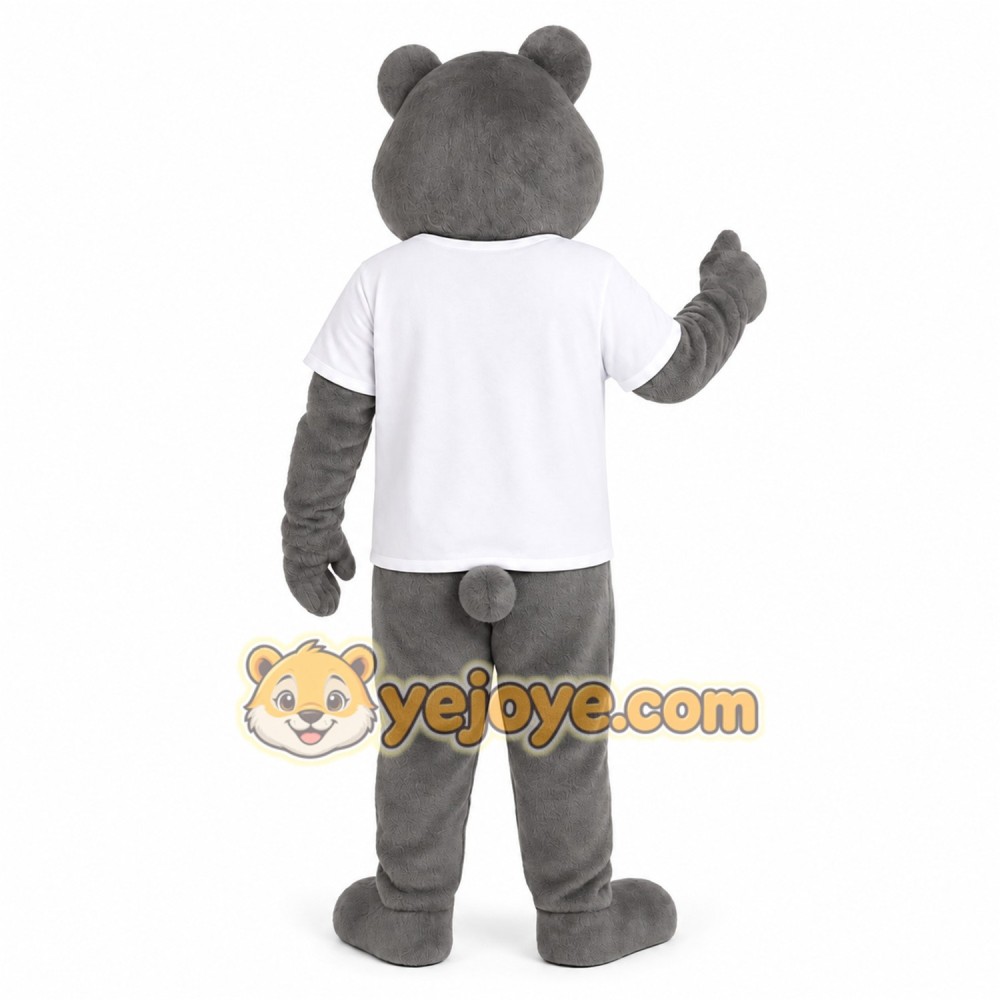 Gray Bear Mascot Costume Gray Bear Mascot Costume