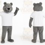 Gray Bear Mascot Costume