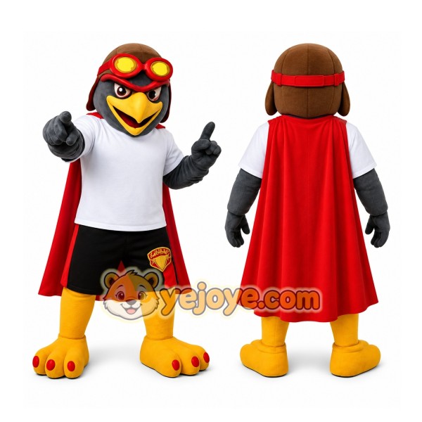 Gray Bird Mascot Costume
