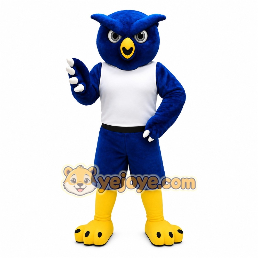 Blue Owl Mascot Costume Blue Owl Mascot Costume